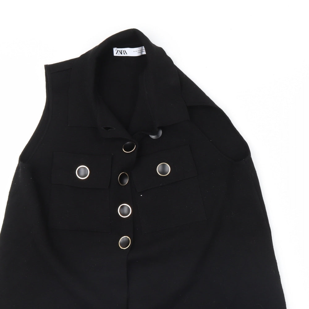 Zara Womens Black   Gilet Jacket Size M