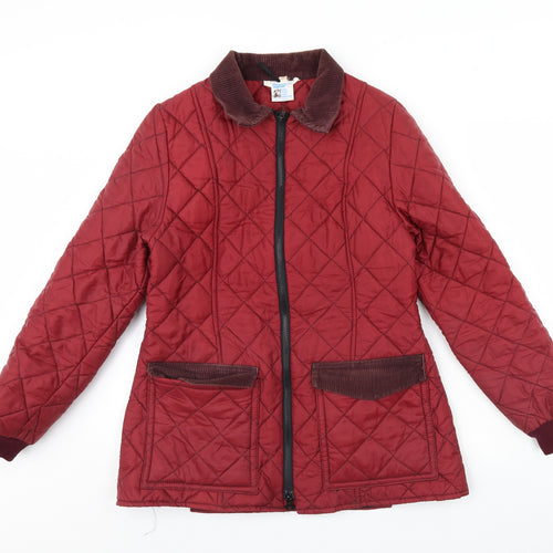 Preworn Womens Red   Rain Coat Coat Size 10