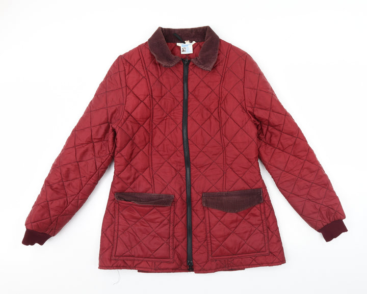 Preworn Womens Red   Rain Coat Coat Size 10