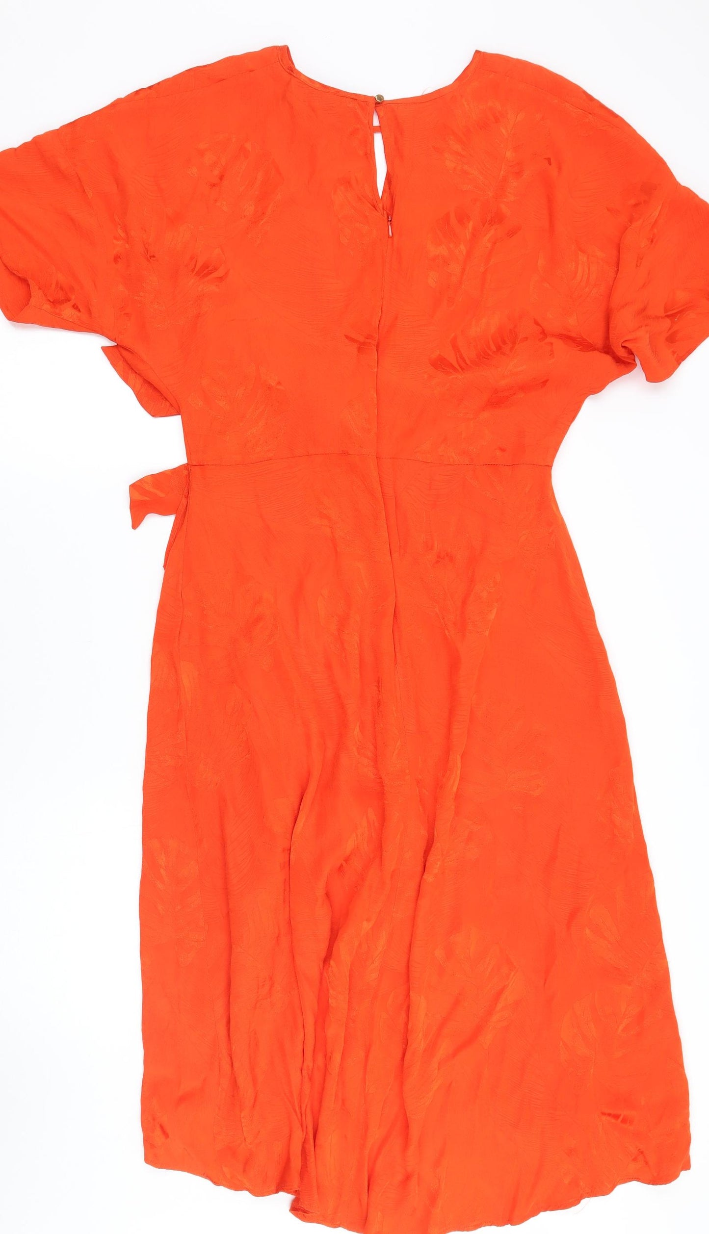 F&F Womens Orange Floral  A-Line  Size 12