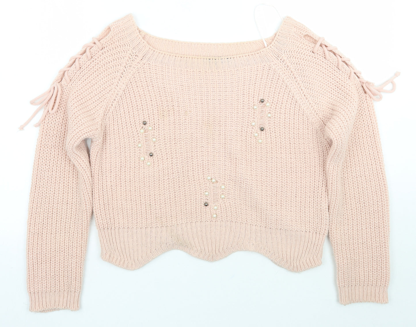 Quiz Womens Pink   Pullover Jumper Size M