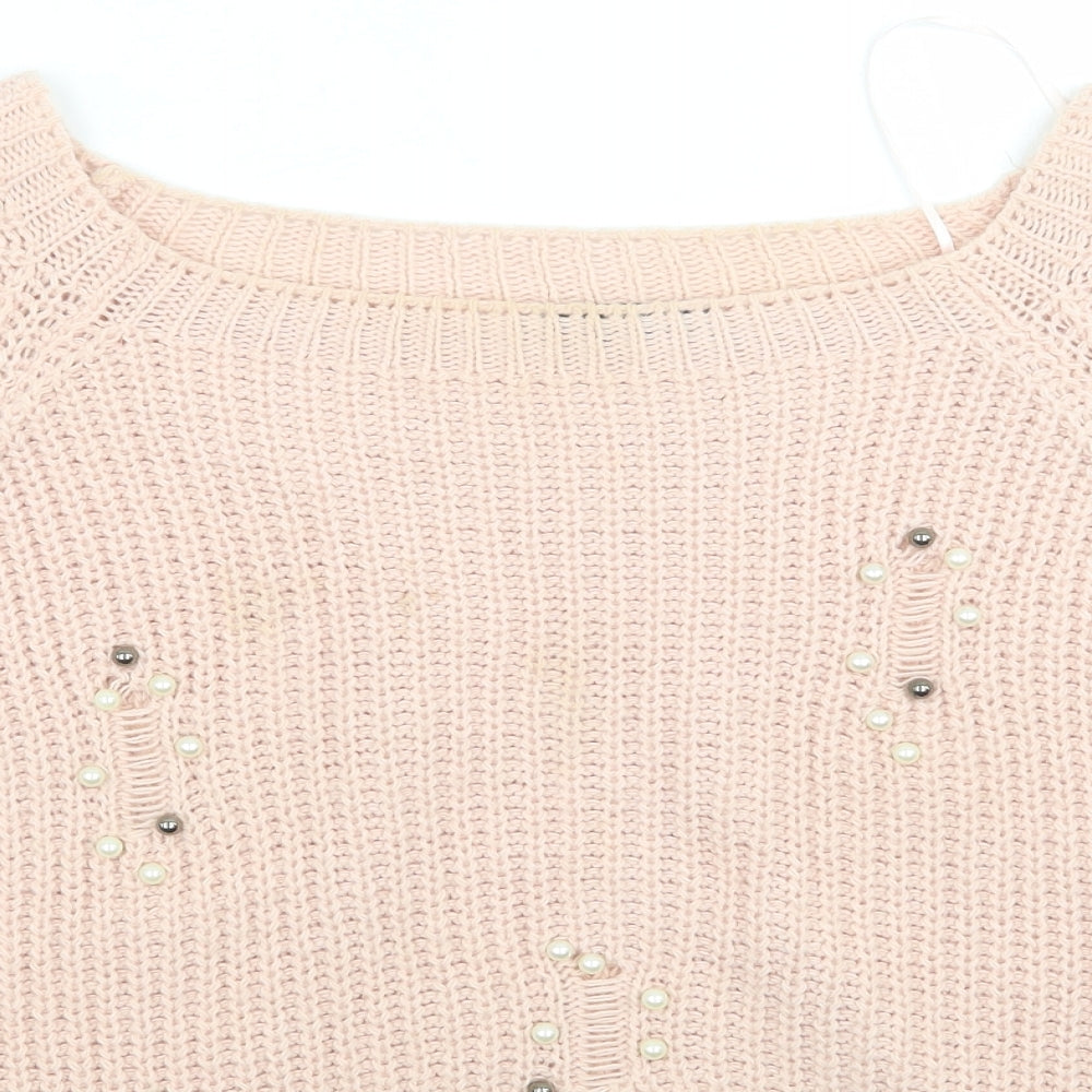 Quiz Womens Pink   Pullover Jumper Size M