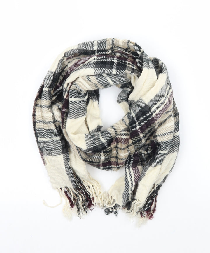 Preworn Womens White Check Scarf