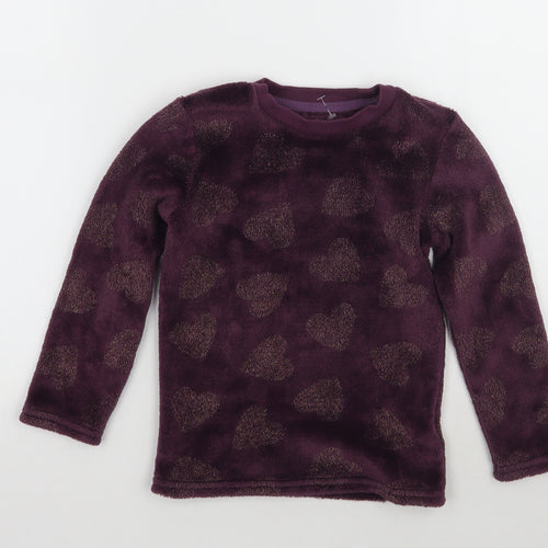 Primark Girls Purple   Pullover Jumper Size 5-6 Years