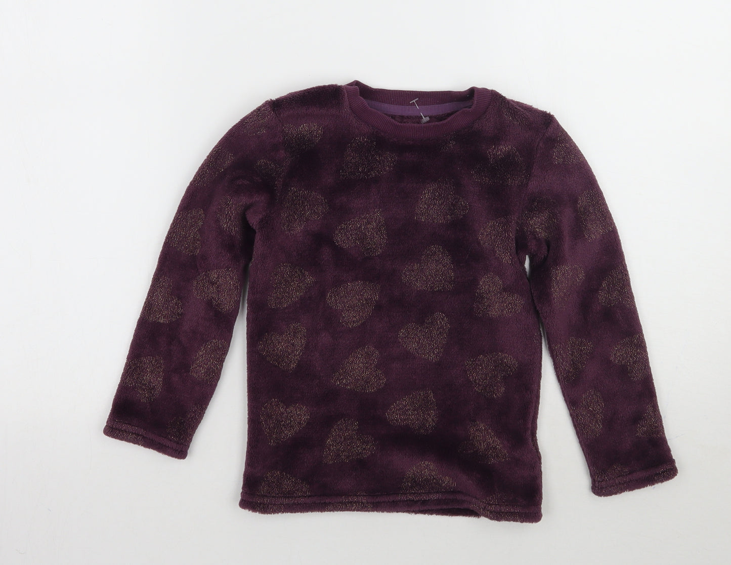 Primark Girls Purple   Pullover Jumper Size 5-6 Years