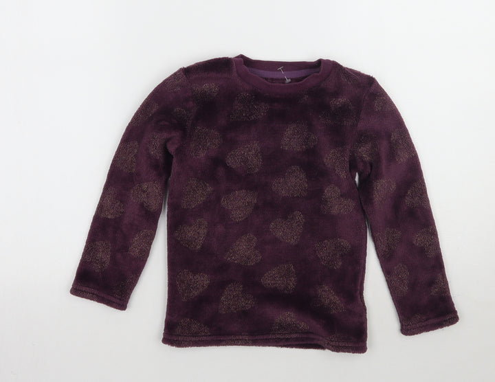 Primark Girls Purple   Pullover Jumper Size 5-6 Years
