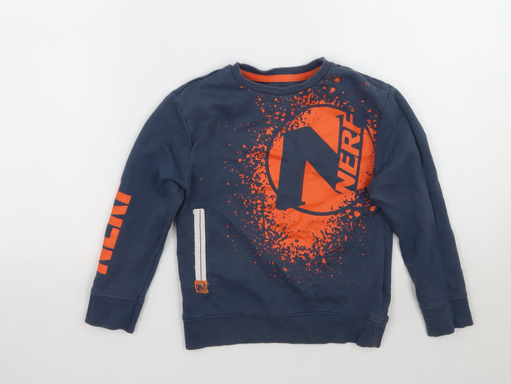 NERF Boys Grey Pullover Jumper Size 6 Years
