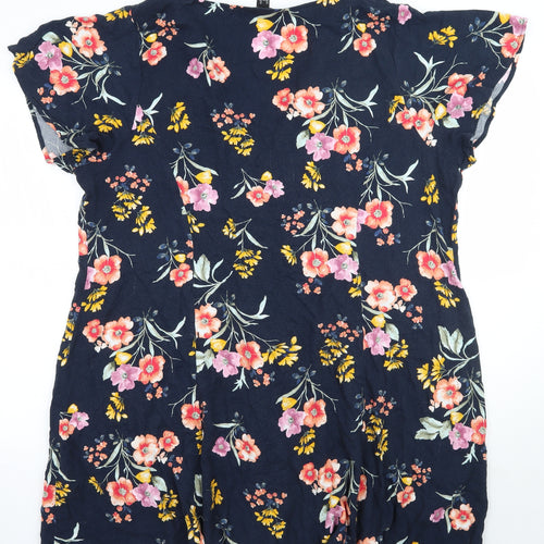 Forever 21+  Womens Blue Floral  A-Line  Size 3XL