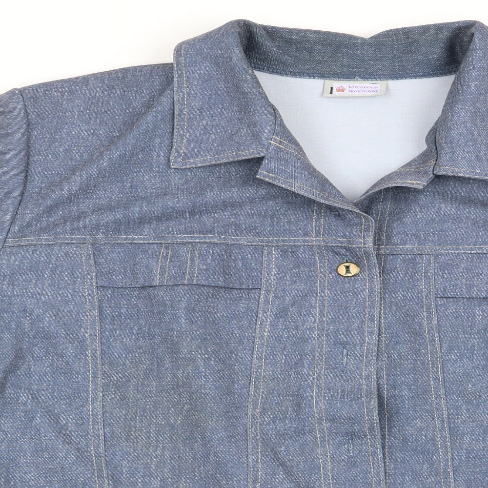 Finn Karelia Womens Blue   Jacket    - Denim Look Shirt Style Jacket