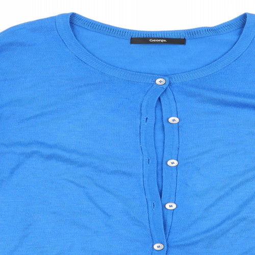 George Womens Blue   Cardigan Jumper Size 12