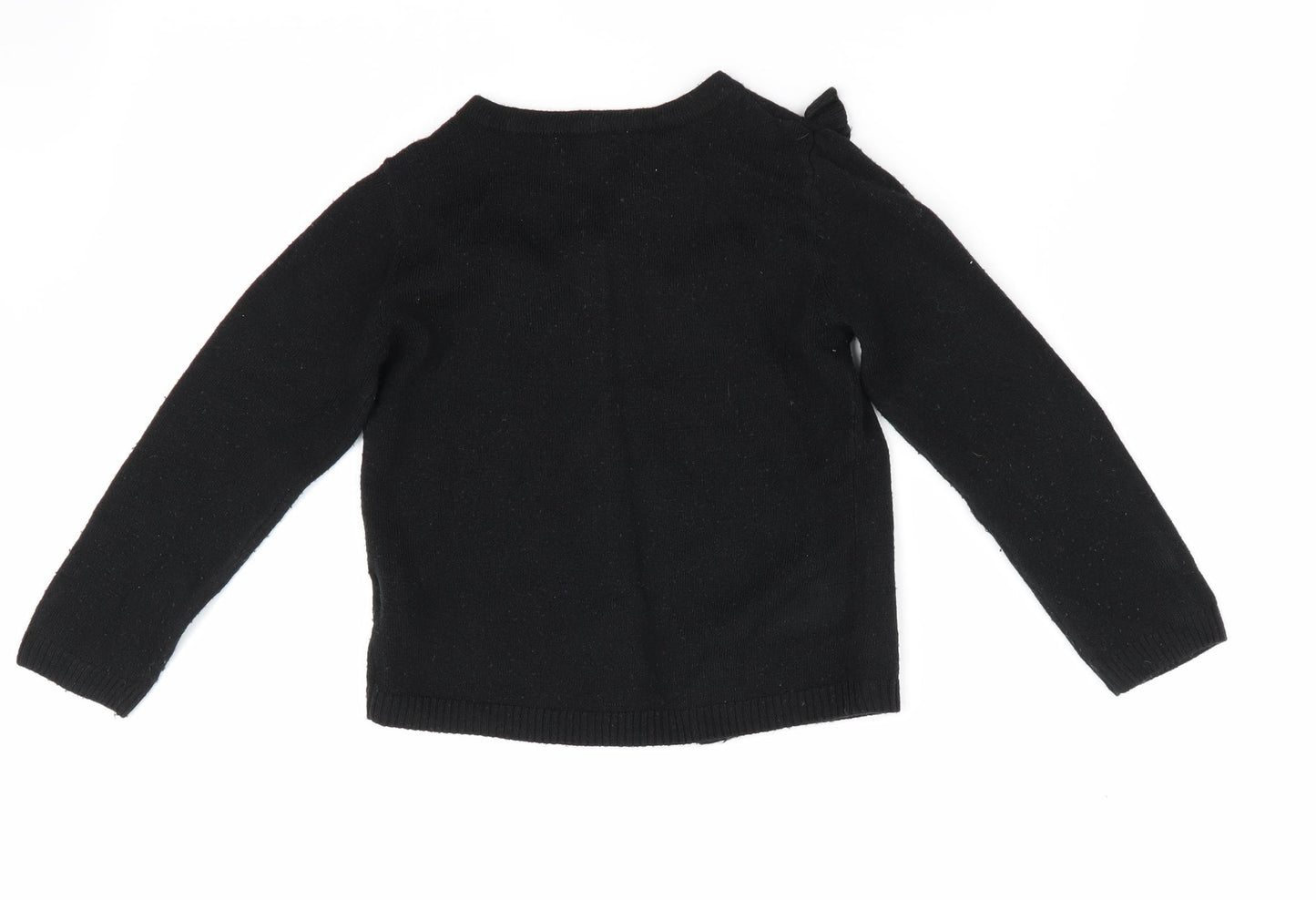 Primark Girls Black   Cardigan Jumper Size 4-5 Years
