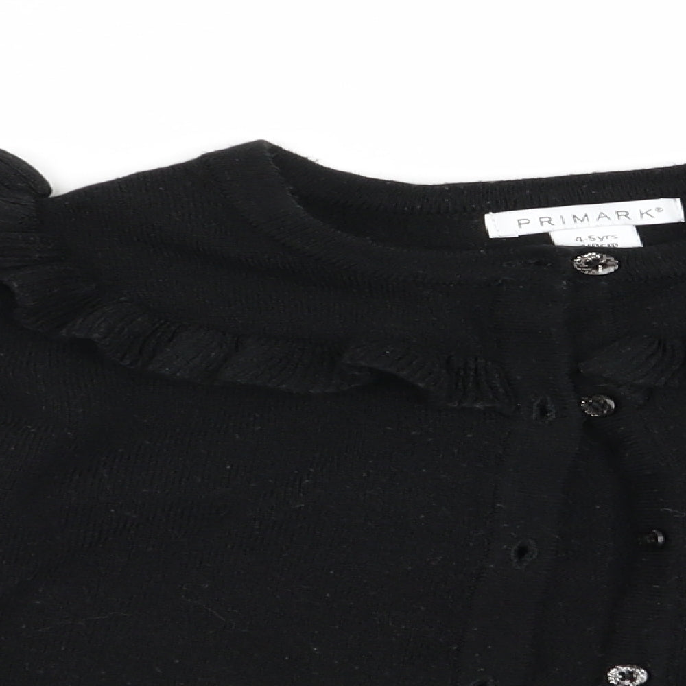 Primark Girls Black   Cardigan Jumper Size 4-5 Years