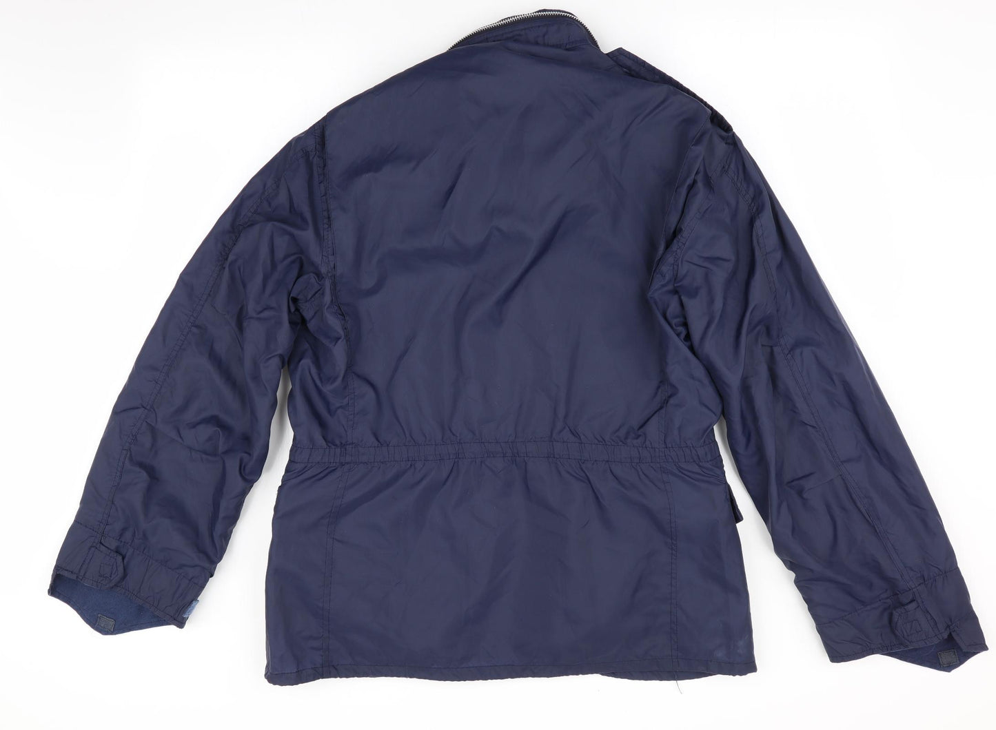 Preworn Mens Blue   Anorak Coat Size L  - concealed hood
