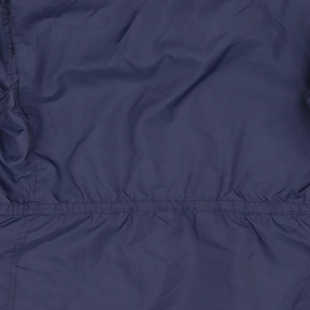 Preworn Mens Blue   Anorak Coat Size L  - concealed hood