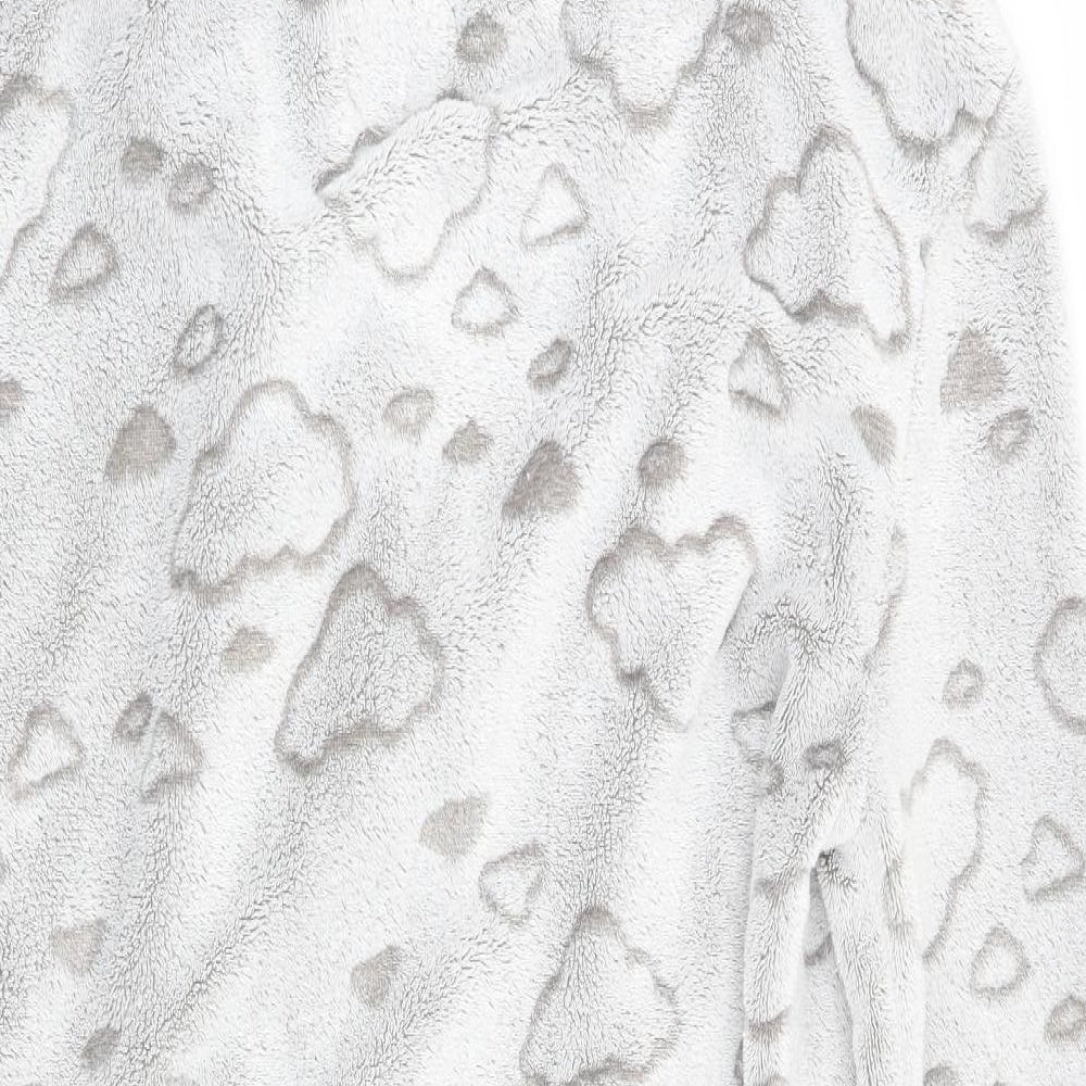 NEXT Womens Grey Geometric   Gown Size S  - Bear Hood