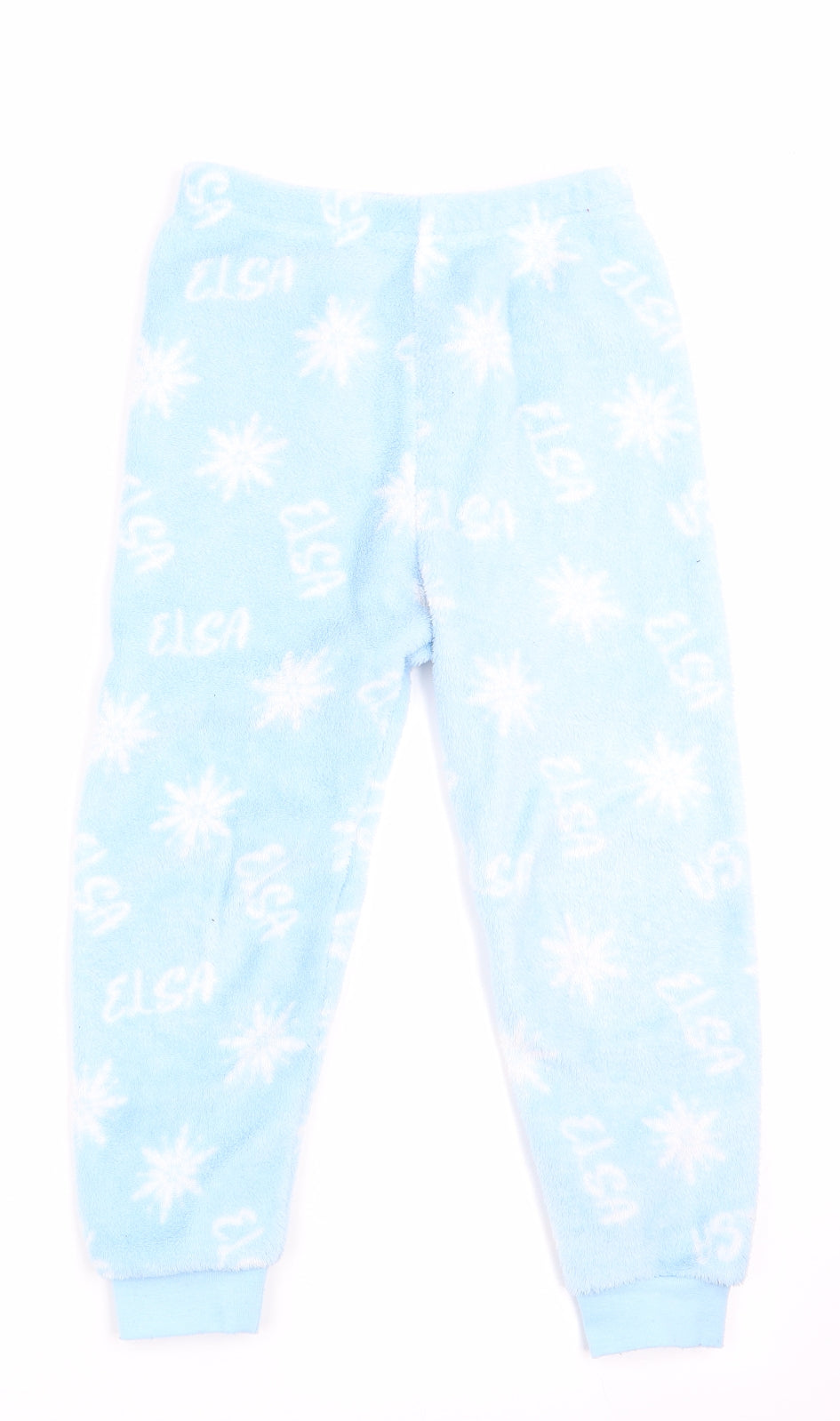 Primark Girls Blue Solid   Pyjama Pants Size 5-6 Years  - Elsa & Stars