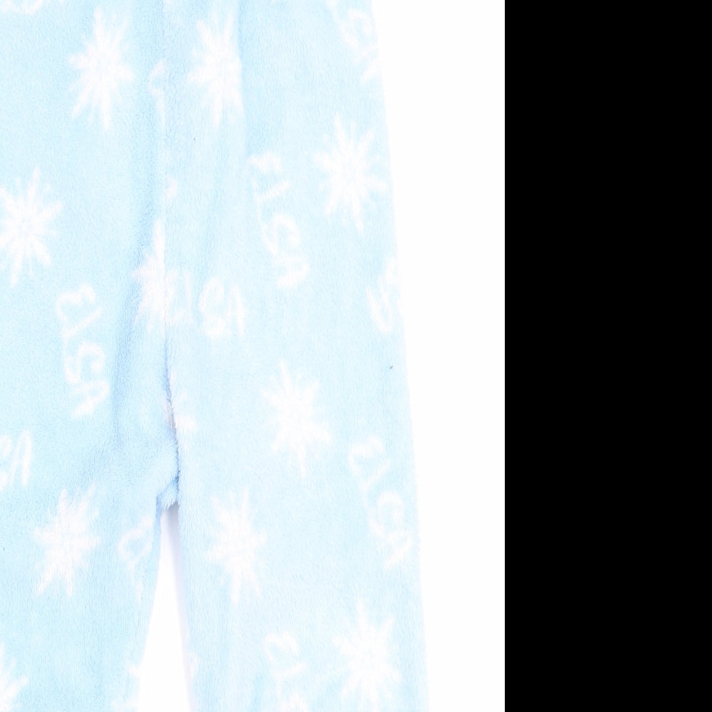 Primark Girls Blue Solid   Pyjama Pants Size 5-6 Years  - Elsa & Stars
