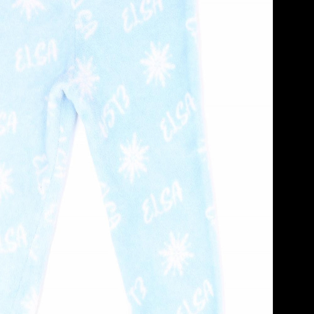 Primark Girls Blue Solid   Pyjama Pants Size 5-6 Years  - Elsa & Stars
