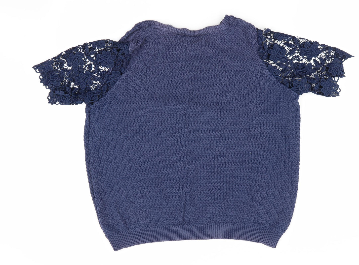TU Womens Blue   Pullover Jumper Size 12  - Lace sleeves