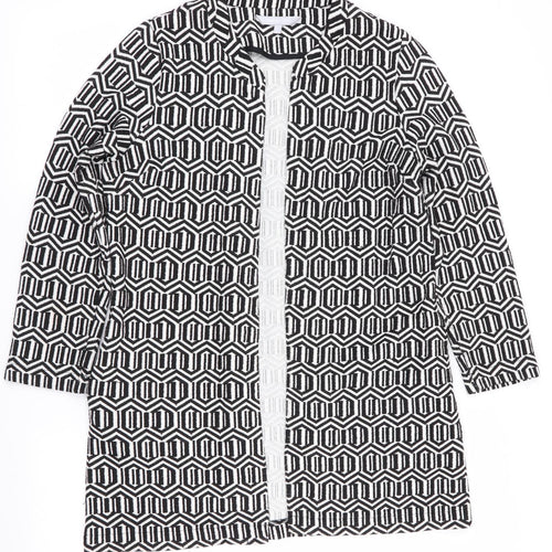 Redherring Womens Grey Geometric  Jacket  Size 14  - Longline Jacket