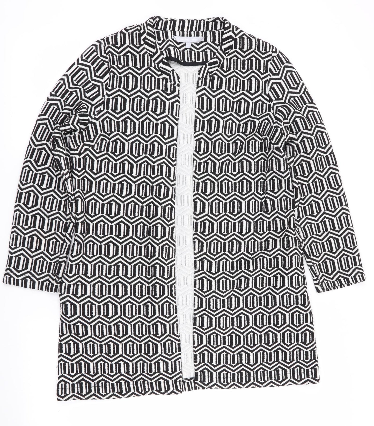 Redherring Womens Grey Geometric  Jacket  Size 14  - Longline Jacket