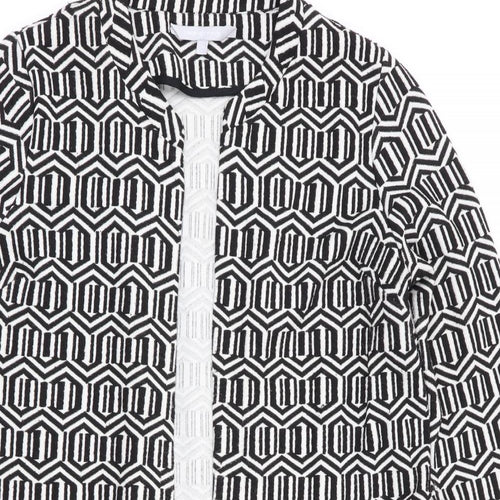 Redherring Womens Grey Geometric  Jacket  Size 14  - Longline Jacket