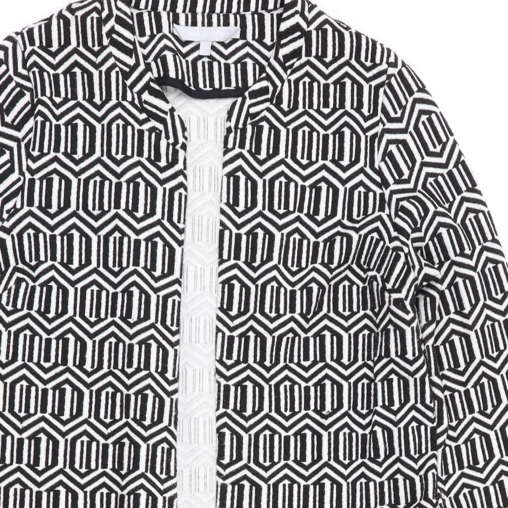Redherring Womens Grey Geometric  Jacket  Size 14  - Longline Jacket