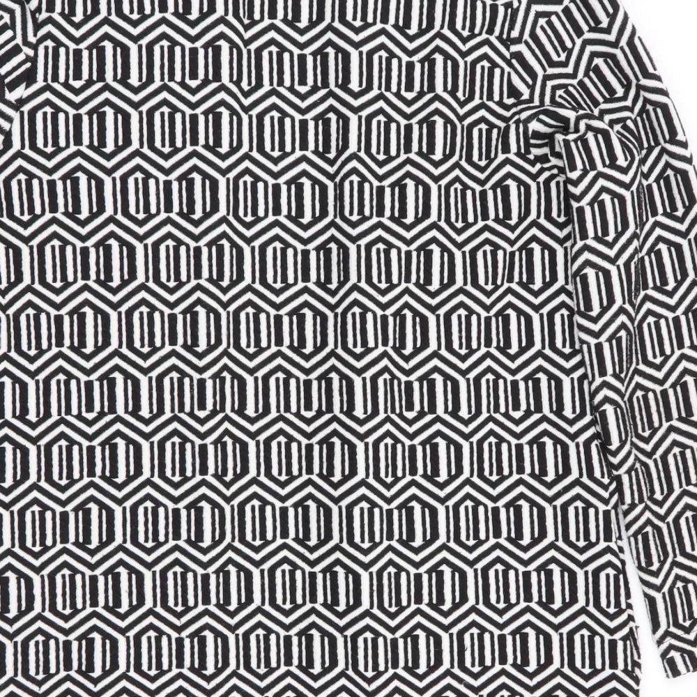Redherring Womens Grey Geometric  Jacket  Size 14  - Longline Jacket