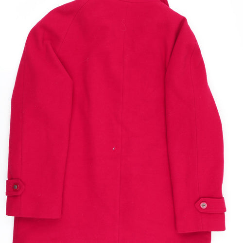 Merchant Classic Womens Red   Overcoat Coat Size 14