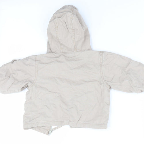 M&Co Boys Beige   Basic Coat Coat Size 9-12 Months