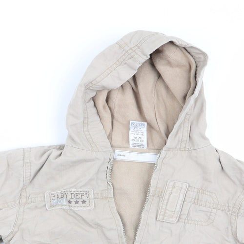 M&Co Boys Beige   Basic Coat Coat Size 9-12 Months
