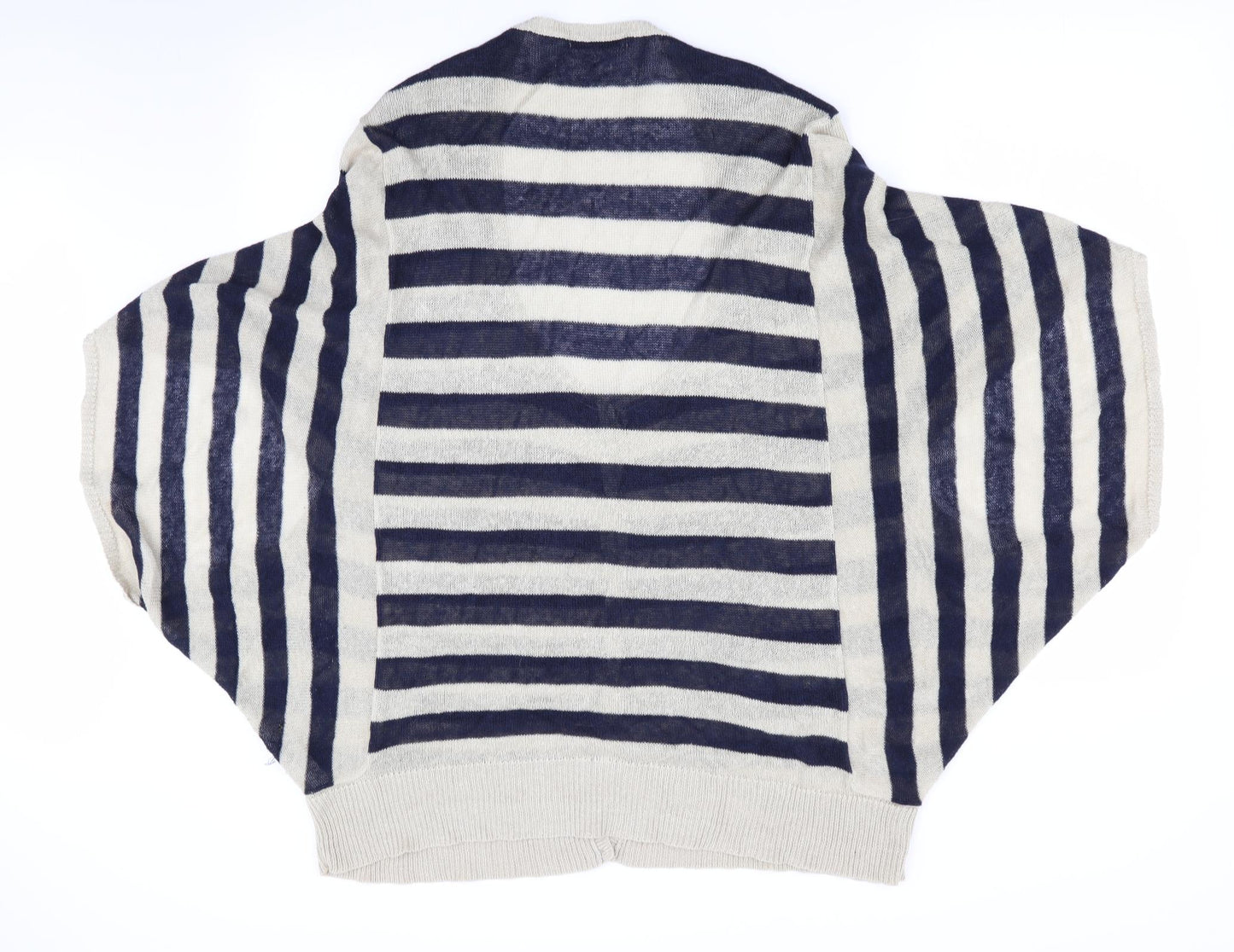 Autograph Womens Blue Striped  Cardigan Jumper Size 16