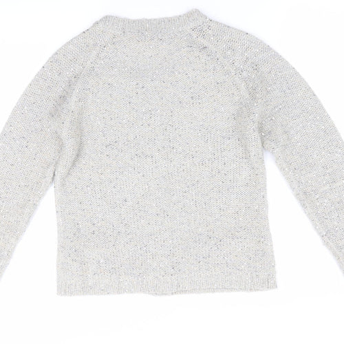 Dorothy Perkins Womens Grey   Cardigan Jumper Size 12  - Sequins all over