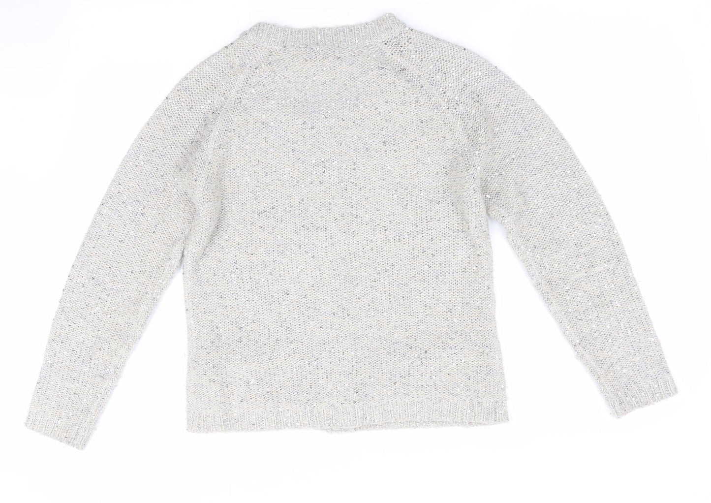 Dorothy Perkins Womens Grey   Cardigan Jumper Size 12  - Sequins all over