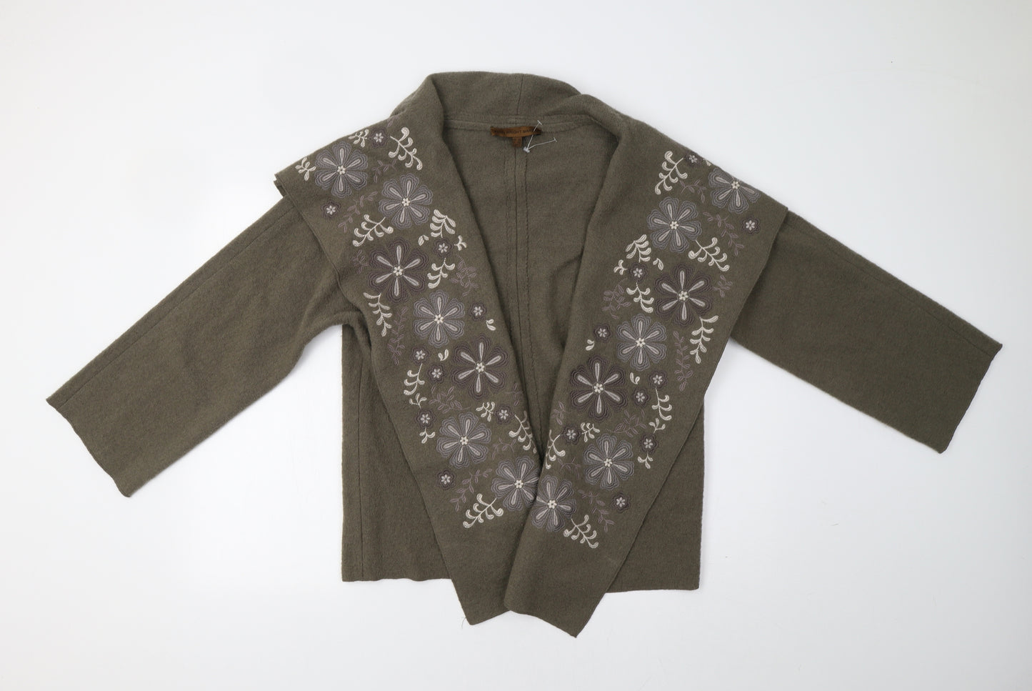 Fenn Wright Manson Womens Brown Floral  Overcoat Coatigan Size 14