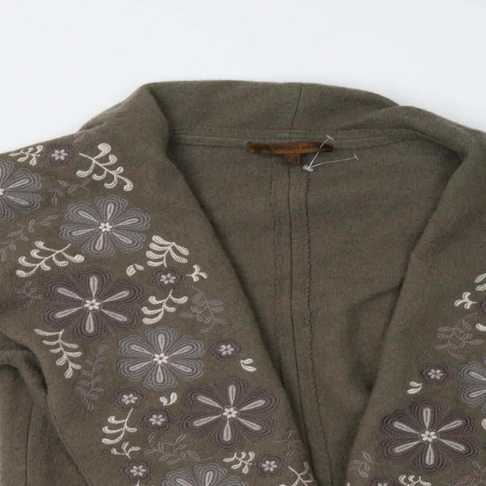 Fenn Wright Manson Womens Brown Floral  Overcoat Coatigan Size 14