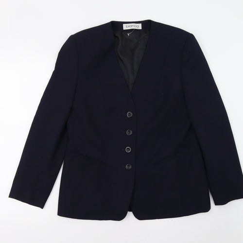 Bianca Womens Blue   Jacket Blazer Size 12