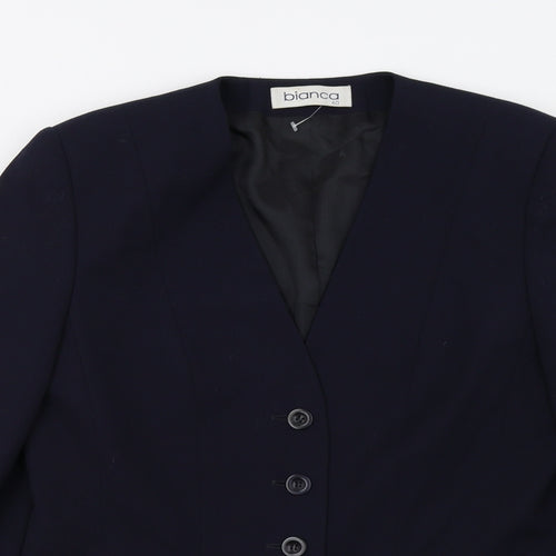 Bianca Womens Blue   Jacket Blazer Size 12