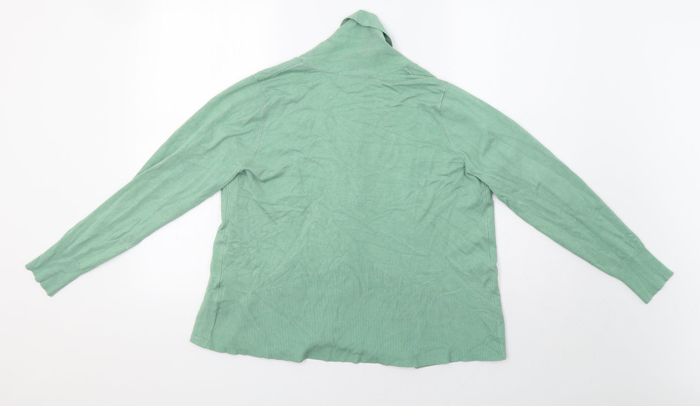 M&S Womens Green   Cardigan Jumper Size 14