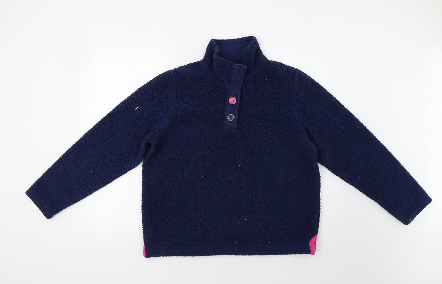 Arctic Storm Womens Blue  Fleece Henley Sweatshirt Size M