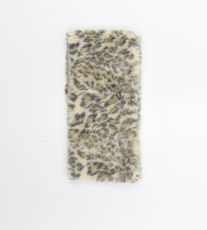Preworn Womens Beige Animal Print   Scarf   - Snood