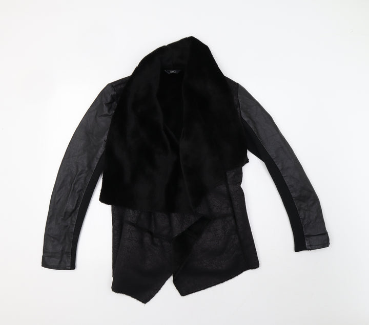 F&F Womens Black Overcoat Coat Size 10