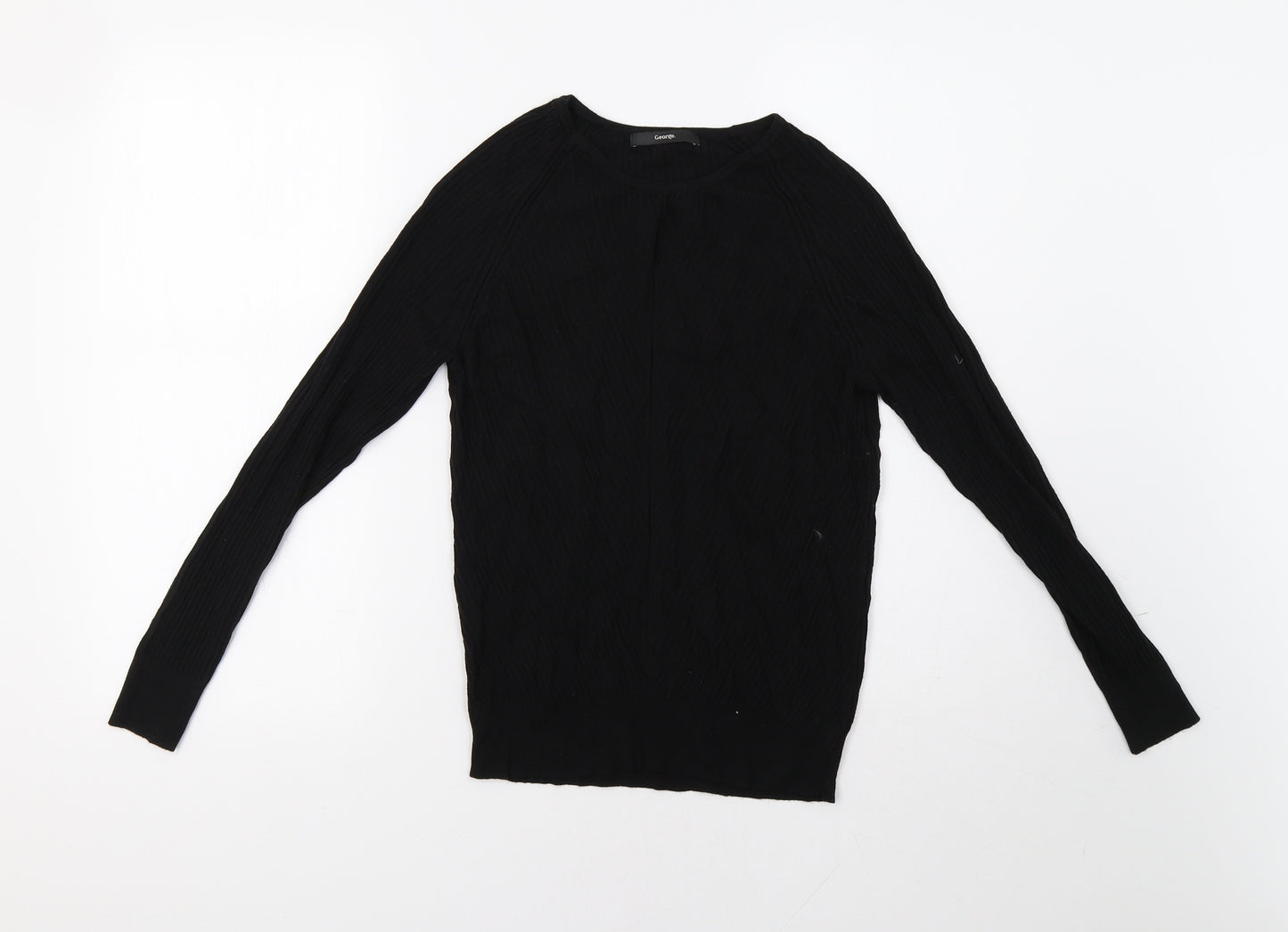 George Womens Black   Basic Polo Size 12