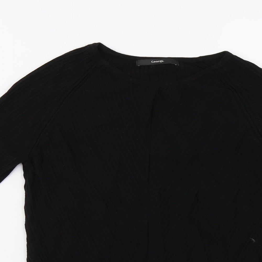 George Womens Black   Basic Polo Size 12