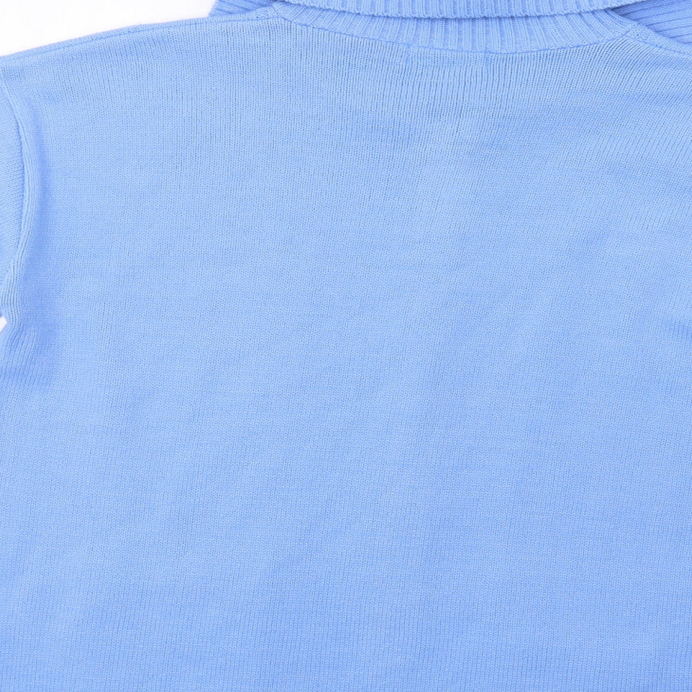 Monique Womens Blue   Full Zip Jumper Size L