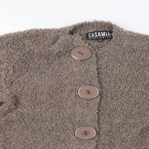 Casamia Womens Beige   Overcoat Coatigan Size M