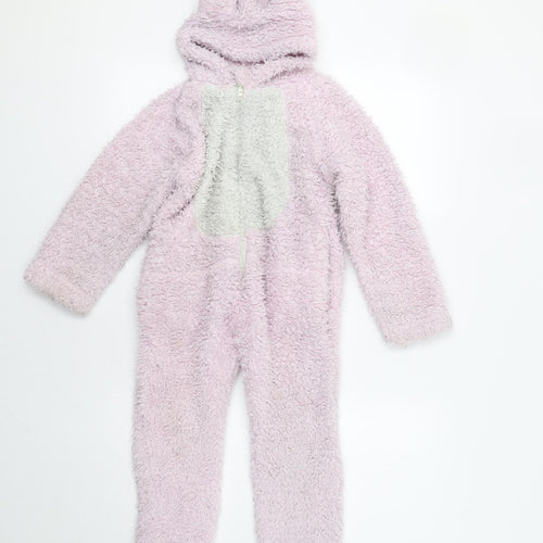 Dunelm Girls Pink    Bodysuit Size 4-5 Years  - Bear Onesie
