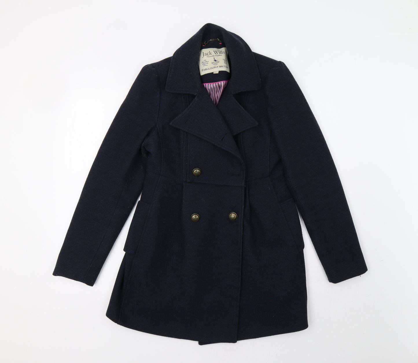 Jack Wills Womens Blue   Pea Coat Coat Size 10