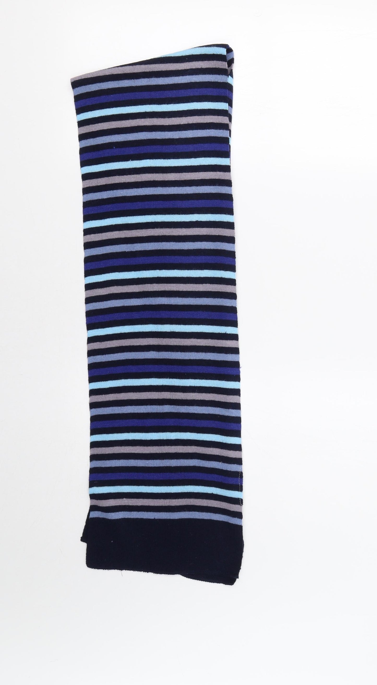 Preworn  Blue Striped  Scarf  One Size