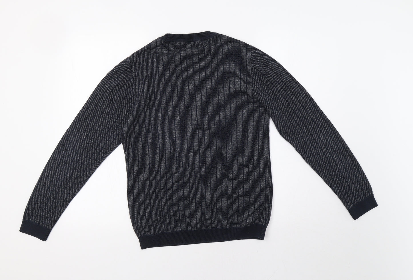 NEXT Mens Blue Striped  Pullover Jumper Size S